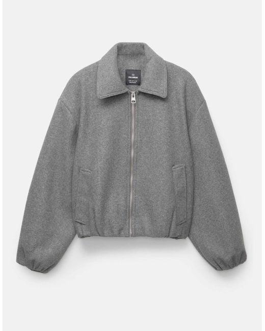 Pull&Bear Gray – weiche bomberjacke