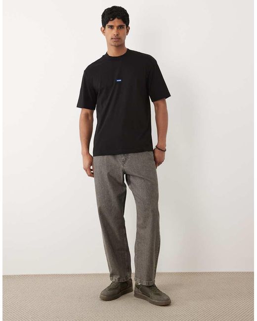 HUGO Black Nieros Chest Logo T-shirt for men