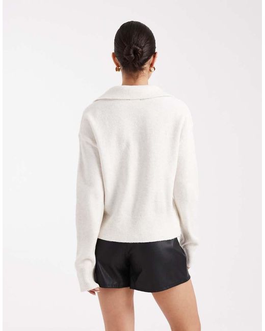 New Look White Polo Jumper