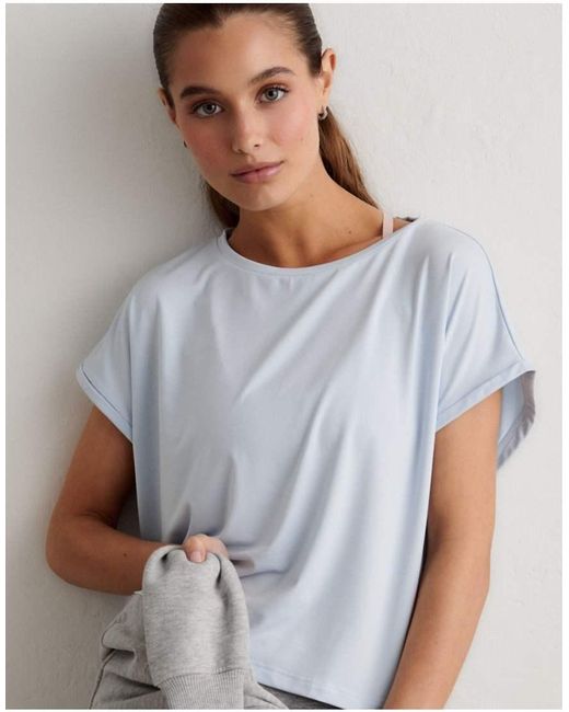 Aim'n Gray Aura Soft Basic Roll Sleeve Top
