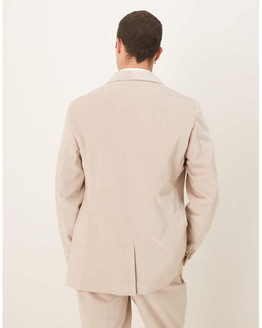 Blazer Slim di ASOS in Natural da Uomo