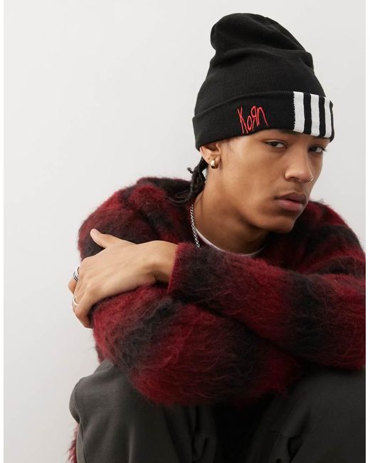 adidas 3 stripe beanie
