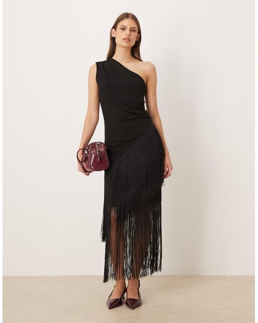 Gina Tricot Natural Co-ord Fringe Midi Skirt