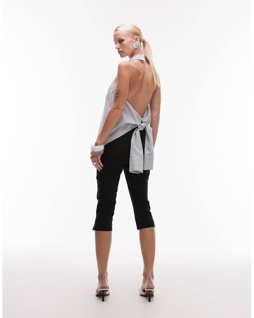 ASOS Deconstructed Mouwloos Overhemd Met Strepen in het Natural