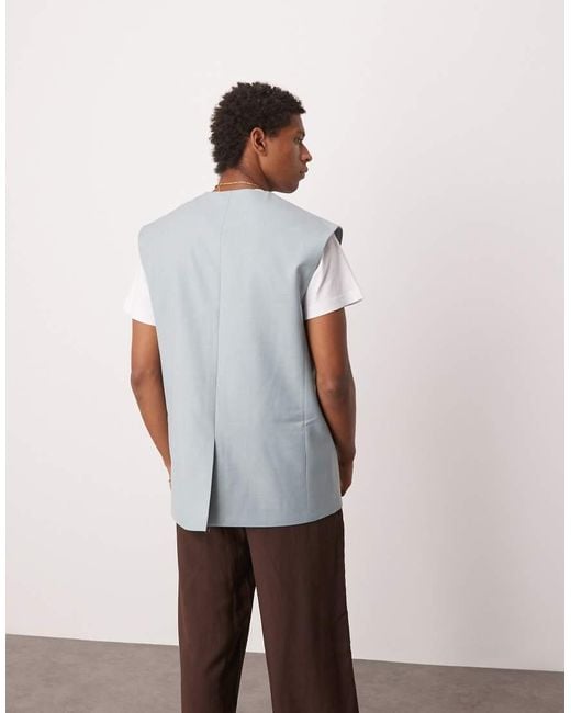 ASOS White Waistcoat Jacket for men