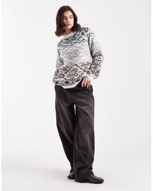 Pieces Gray High Neck Knitted Jumper