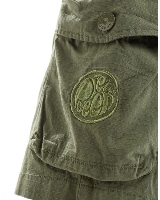 Pretty Green White Pretty Cargo Pocket Shorts for men