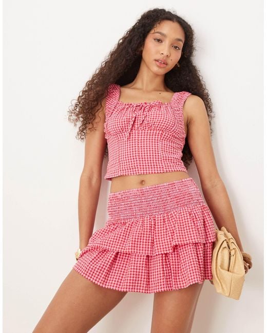 Cotton On Pink Cotton On Ria Rara Skort