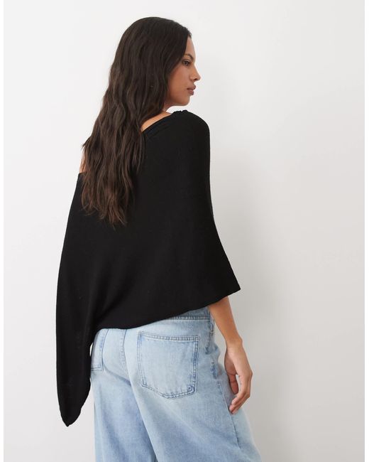 ASOS Black Knitted Cape Top
