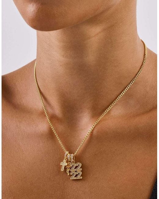 CERNUCCI Metallic Cherub Triple Motif 12Mm Necklace