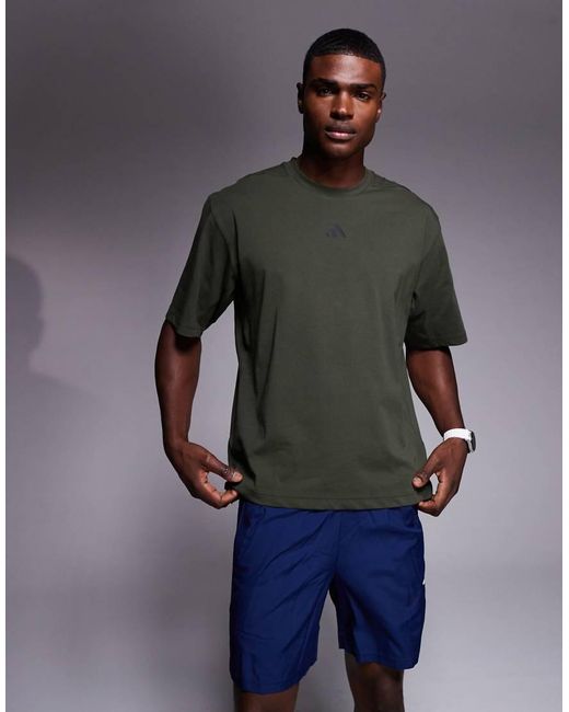 Adidas Originals Gray Adidas Training Oversized T-shirt for men