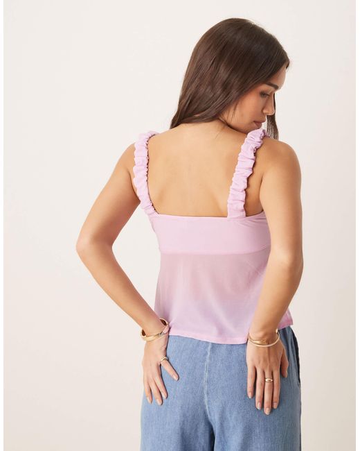 ASOS Blue – netzstoff-oberteil
