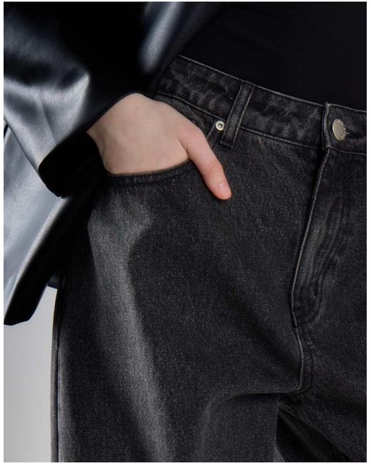 Glamorous Black High Waist Wide Leg Jeans