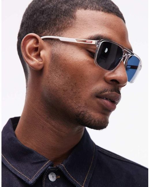 Hugo Sunglasses Blue Hugo Navigator Sunglasses for men