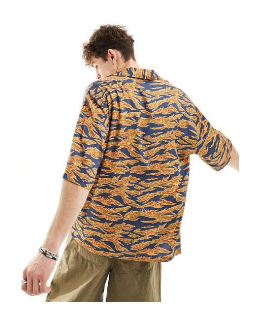 Viggo Multicolor Pasvoir Wave Printed Short Sleeve Shirt for men