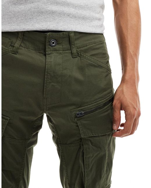 Rovic - pantaloni cargo affusolati regular fit color kaki di G-Star RAW in Green da Uomo