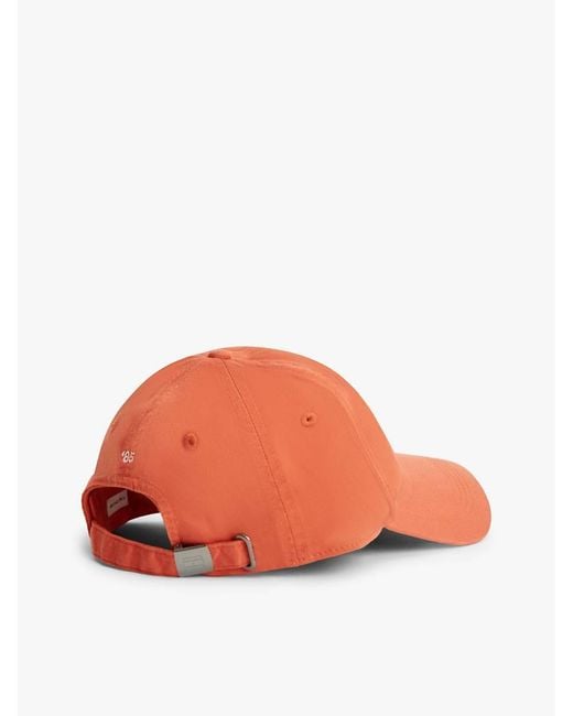 Tommy Hilfiger Orange Hilfiger Flag Embroidery Baseball Cap for men