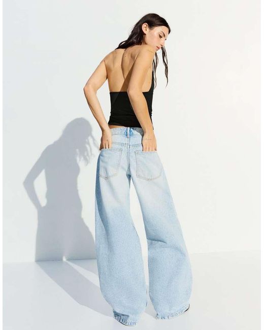 Bershka Blue Halter Top