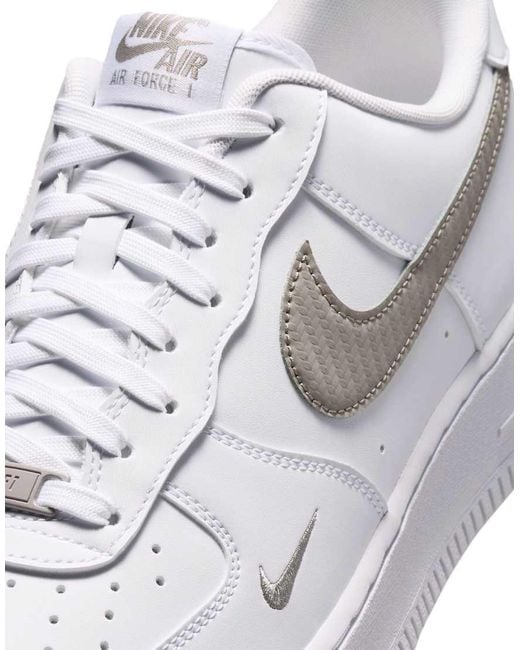 Nike Gray Air Force 1 07' Tech Trainers for men