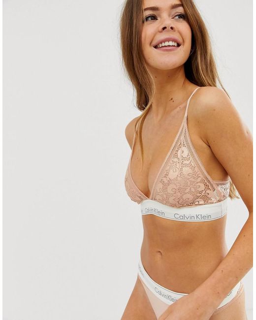 calvin klein triangle bralette set