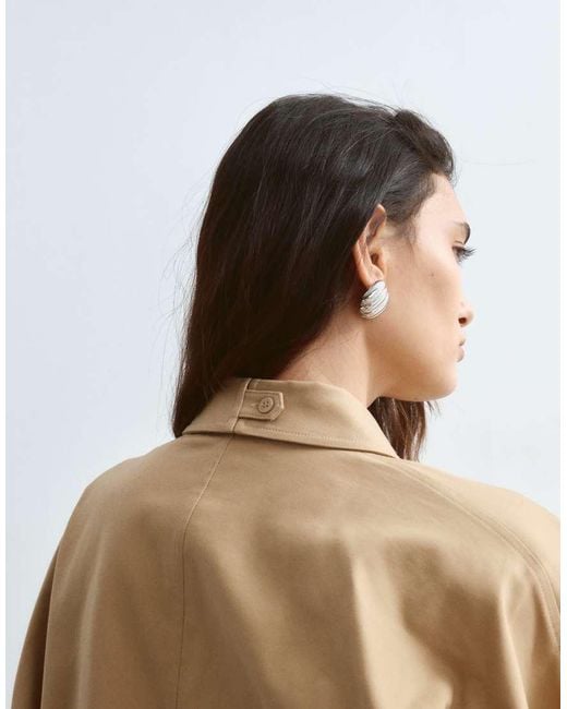 ARRANGE Natural Premium Structured Balloon Sleeve Shirt