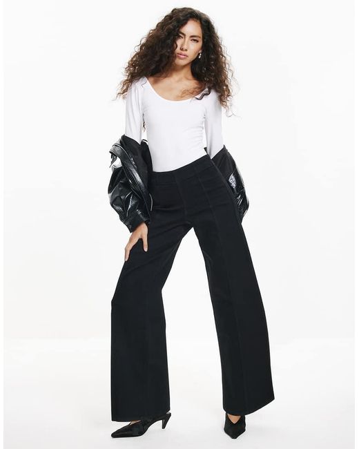River Island Blue Pull-On Sculpt Palazzo Jeans