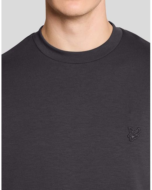 Lyle & Scott Blue Mid Layers Relaxed Interlock Crew Neck Sweatshirt for men