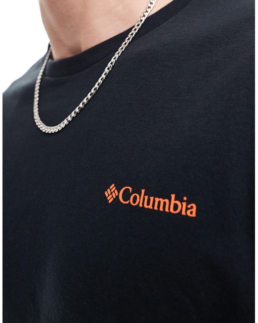 Camiseta negra con estampado en la espalda unionville exclusiva en asos Columbia de hombre de color Blue