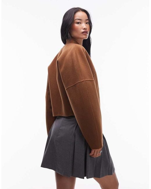& Other Stories White Wool Mock Neck Jacket