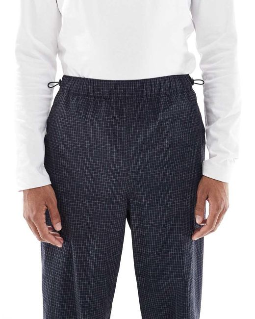 ASOS Blue baggy Pull On Trousers for men