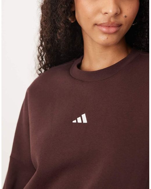Adidas Originals Purple Adidas Sportswear Fleece Sweatshirt