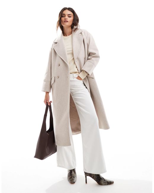 Stradivarius White Oversized Coat