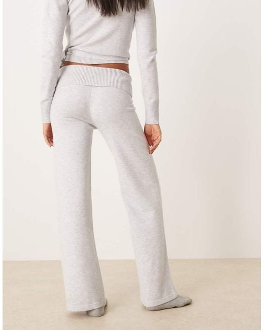 Hollister Natural Gilly Hicks Low Rise Straight Leg Cosy Trousers Co-ord