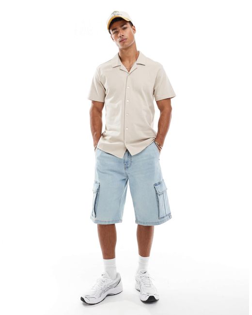 Threadbare – kurzärmliges hemd in Blue für Herren