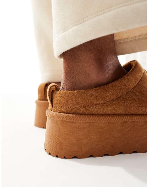 SEQWL White Slip On Flatform Mules
