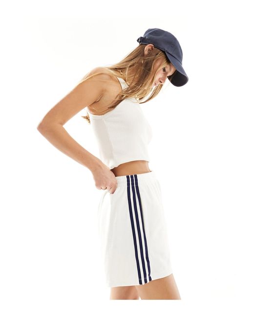 Adidas Originals White Terrycloth Shorts