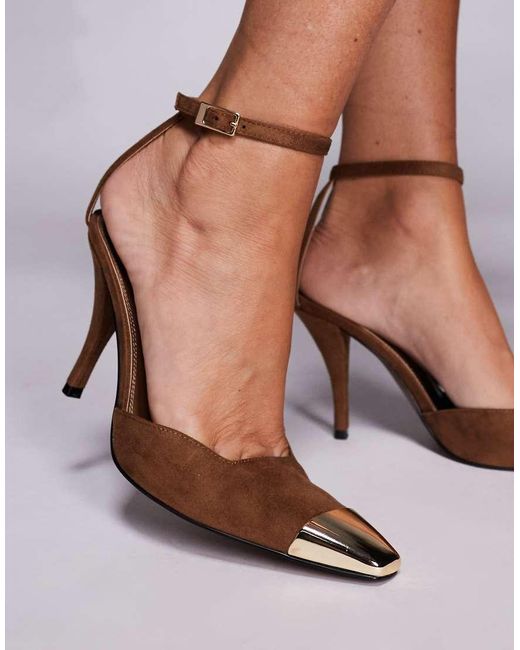 ASOS Brown Pride Toe Cap High Heel Shoes