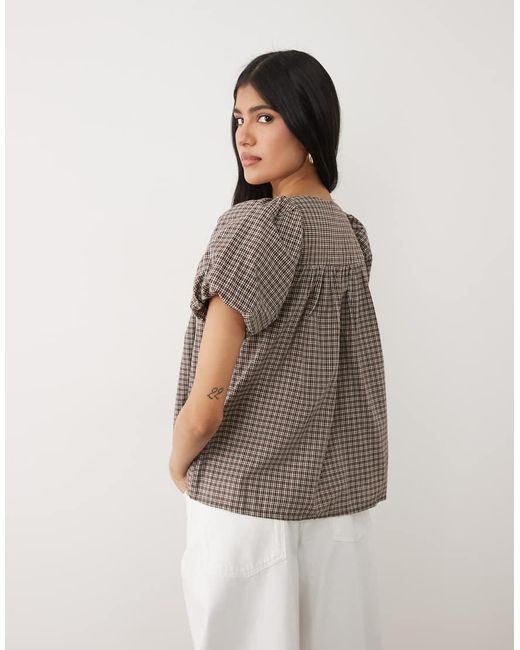 Cotton On Brown Daydream Babydoll Top