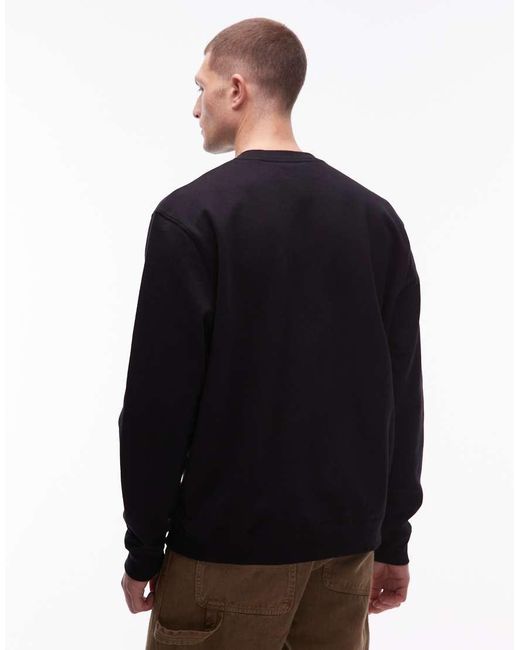 AllSaints Blue Waved Crew Neck Sweatshirt for men