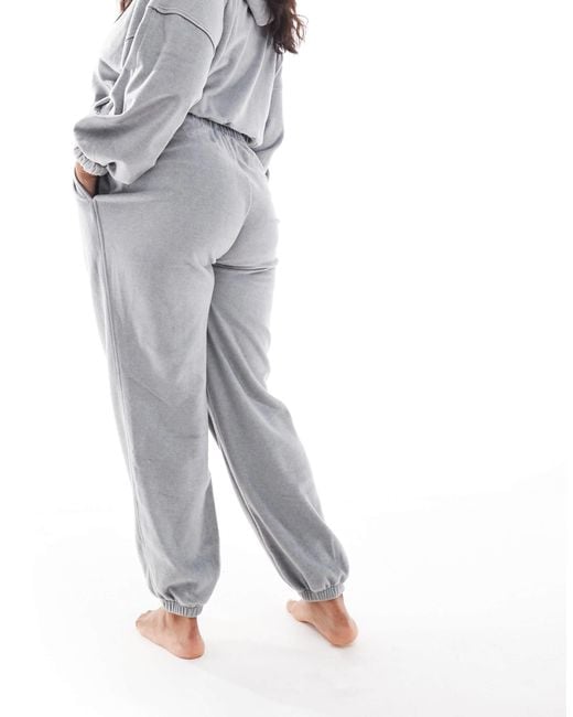 ASOS Gray Asos Design Curve Lounge Mix & Match Fleece jogger