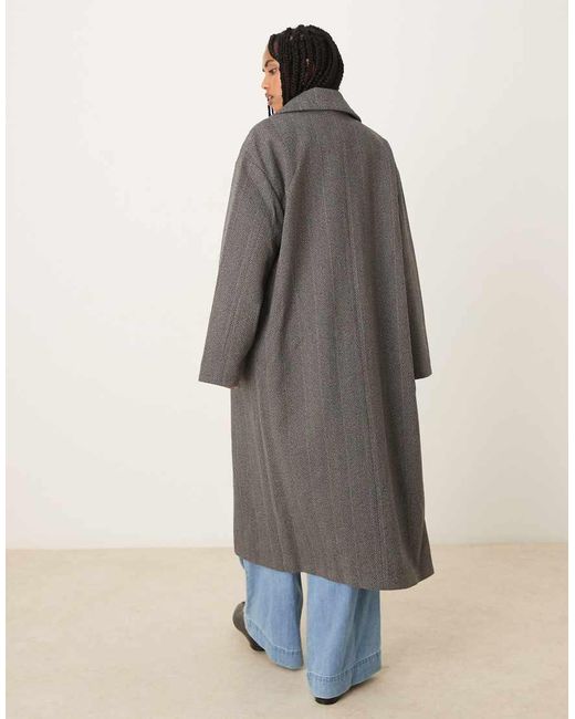 Glamorous Natural Chevron Coat