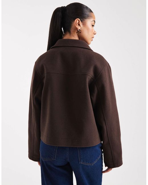 ASOS Blue Top Collar Zip Through Jacket