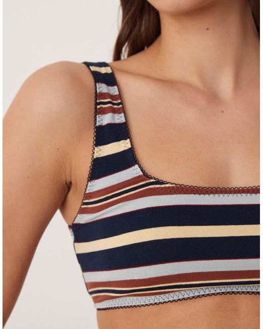 ASOS Black Taylor Stripe Bralette