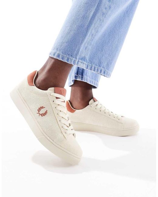 Fred Perry White Spencer Suede Trainer