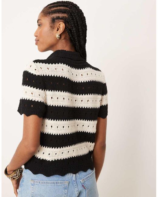 ASOS White Knitted Polo