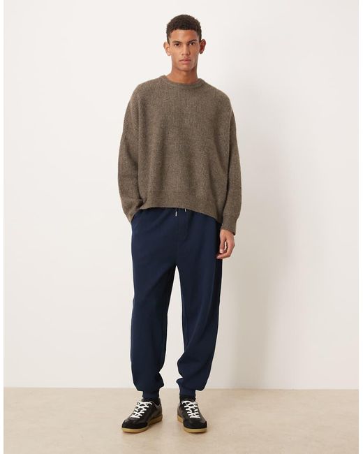ASOS Blue Tapered Cuffed Jogger for men