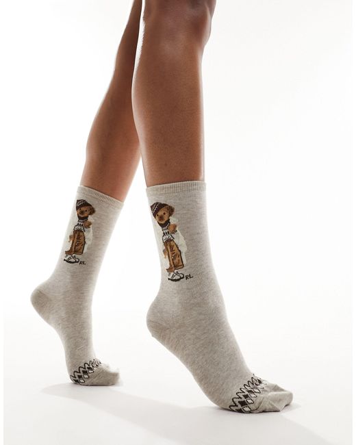 Polo Ralph Lauren White Socks With Bear