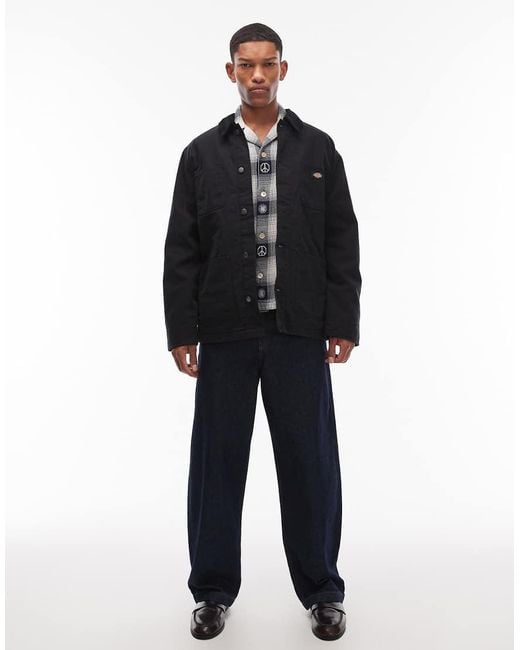 Dickies Blue Lined Chore Canvas Jacket for men