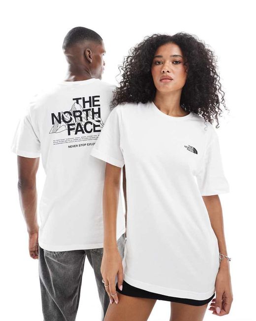 The North Face White Mountain Sketch Unisex Backprint T-shirt