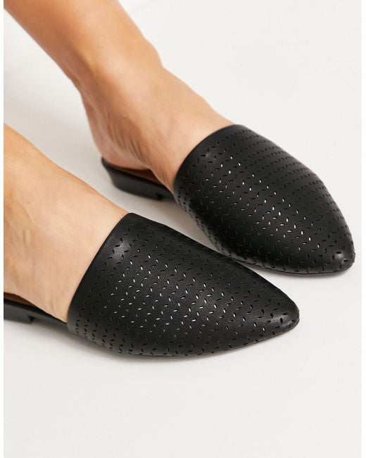 Steve Madden Black Tania Pointed Flat Mules